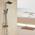 shower head European Style Black Gold Shower Head, Bathroom, All Copper Hot and Cold Water Washing Machine, Wall Hanging Black Shower Set,Black Gold Three Water Women Washquality Assurance of Modern a