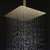 shower head 10 Inches Shower Head High Pressure Rain Fixed Showerhead Square Rainfall Shower Head Stainless Steel Brushed Gold Bathroom Showerhead,Single Shower Head