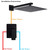 Yuidaaavzz Shower System, Matte Black Bathroom Shower Faucet Set, 8"/10"/12"/16" Shower Head with Shower Hand Spray, Hot and Cold Water Mixer Bath Taps,10 Inch(10 Inch) (One Color 16 Inch)
