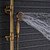LASEVE Shower Head Antique Brass Shower Faucet Set, Rainfall Shower Head with Ceramic, Retro Wall Mount Shower Set