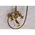 LASEVE Shower Head Antique Brass Shower Faucet Set, Rainfall Shower Head with Ceramic, Retro Wall Mount Shower Set