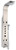 ANZZI Shower Head Panel Tower, Echo Brushed Steel Stainless Steel Metal, 4