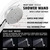 ANZZI Shower Head Panel Tower, Echo Brushed Steel Stainless Steel Metal, 4