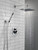 Delta Modern 14 Series Square Rain Shower System Faucet Set, Rainfall Chrome Shower Head and Handle Set, Valve Trim Kit, 10 Inch, Chrome 342701