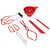 YUEYASHUX Canning Kit Non Slip Food Tongs Jar Lifter Set for Kitchen Storage (Red)
