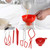 YUEYASHUX Canning Kit Non Slip Food Tongs Jar Lifter Set for Kitchen Storage (Red)