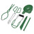 NDNCZDHC Canning Supplies Starter Kit for Beginners, Set of 6 Canning Kit with Jar Lifter, Canning Funnel, Wrench, Food Tongs, Magnetic Lid Lifter, Measurer (Green)