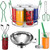 Canning Supplies Starter Kit 7 Piece Stainless Steel Canning Kit Set Canning Tools Boxed Set with Rack, Funnel, Kitchen Tong, Jar Lifter, Magnetic Lid Lifter, Jar Wrench, Bubble Popper (Green)