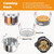 Canning Supplies Starter Kit 7 Piece Stainless Steel Canning Kit Set Canning Tools Boxed Set with Rack, Funnel, Kitchen Tong, Jar Lifter, Magnetic Lid Lifter, Jar Wrench, Bubble Popper (Red)