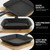 Square Cast Iron Steak Frying Pan with Wooden Board for Home Cooking
