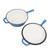 Jauarta Enameled Cast Iron Skillet, Nonstick, Even Heat, 10.24 Inch (Blue)
