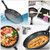 Luxshiny 26cm Cast Iron Non-stick Skillet Frying Pan with Long Handle