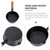 Mini Cast Iron Oil Heating Skillet with Wooden Handle for Pancakes