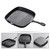 Cast Iron Steak Frying Pan Uncoated Striped Square 24cm Stovetop Grill