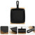Gadpiparty Square Cast Iron Frying Pan for Steak Searing with Wooden Board