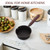 Unomor Mini Cast Iron Egg Frying Skillet with Wooden Handle Flat Bottom