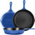 Utopia Kitchen Cast Iron Skillet Set 3 Piece 6 8 10 Inch PFAS-Free Blue