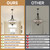 20" Black Crystal Chandelier 5-Light Farmhouse Dining Room Light Fixture