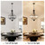 Modern Black Crystal Chandelier 5-Light Dining Room Chandeliers Over Table