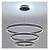 Modern Minimalist Black Ring LED Chandelier