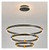 Modern Minimalist Black Ring LED Chandelier