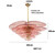 Flower Pink Glass LED Chandelier French Pendant Light Chandeliers