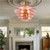 Flower Pink Glass LED Chandelier French Pendant Light Chandeliers