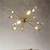 Gray Glass Led Lamp Luxury Modern Chandelier for Living Room Bedroom Home Fixtures Ceiling Light Pendant,Luxury