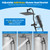 Hibbent All Metal cUPC Certified Shower Head, 10'' High Pressure Rainfall Showerhead Combo, Handheld Shower Wand, 12'' Adjustable Extension Arm, 4-Spray, 71'' Hose, Brass Shower Holder, Matte Black