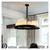 LED Chandeliers, Style Iron Art Retro Glass Candle Chandeliers Restaurant Bedroom Hotel Pendant Lamps Home Decor Lighting Fixtures(D70cm)