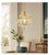 Retro Crystal Chandelier Restaurant Hanging Lamp Room Balcony Luxury Bedroom Parlor Light Fixture Golden Pendant Light