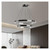 Ring Chandelier Living Room Pendant Lights for Kitchen Modern Luxury Ceiling Light Dining Bedroom Lamp(Black,80x100cm)