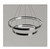Ring Chandelier Living Room Pendant Lights for Kitchen Modern Luxury Ceiling Light Dining Bedroom Lamp(Black,80x100cm)