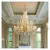 Retro Crystal Chandelier Gold Metal Candle‑Style Hanging Light,Comfortable