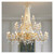 Retro Crystal Chandelier Gold Metal Candle‑Style Hanging Light,Comfortable