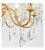 Retro Crystal Chandelier Gold Metal Candle‑Style Hanging Light,Comfortable