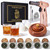 Whiskey Smoker Kit with Triple-Flame Torch, 18-Piece Old Fashioned Smoker Kit with 6 Wood Chips, 2 Heavy 10 oz Whiskey Glasses & 2 Ice Ball Molds, Bourbon Cocktail Gifts for Men Dad Husband, No Butane