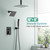 SR SUN RISE Black Shower Head with Handheld Dual Head Shower Faucet Set