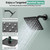 SR SUN RISE Black Shower Head with Handheld Dual Head Shower Faucet Set