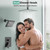 SR SUN RISE Black Shower Head with Handheld Dual Head Shower Faucet Set