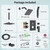 SR SUN RISE Black Shower Head with Handheld Dual Head Shower Faucet Set