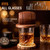 Whiskey Smoker Kit with Torch(No Butane), Handcrafted Barrel-Shaped Cocktail Smoker Top, Vintage Wooden Gift Box with Foam Lining, 6 Natural Wood Chips Cans, Bourbon Gifts for Men Dad