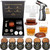Whiskey Smoker Kit with Torch(No Butane), Handcrafted Barrel Cocktail Smoker Top, Luxury Magnetic Gift Box with Velvet Lining & Built-in 5-Step Guide, Bourbon Gifts for Men Dad