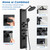ROVOGO Shower Panel Tower System, Simultaneous 4 Shower Modes, Matte Black