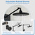 ROVOGO Shower Panel Tower System, Simultaneous 4 Shower Modes, Matte Black