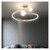 Luxury Gold LED Chandelier, Indoor Decorative Hanging Light for Living Room Dining Room Bedroom Restaurant