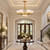 THJS8 Vintage Brass Chandelier with Glass, Crystal Ceiling Light Fixture