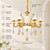 THJS8 European Gold Chandelier 65 cm, Ornate Zinc Alloy Ceiling Fixture