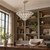 THJS8 Modern Glass Chandelier 50cm, Silver Geometric Flower-Shaped Design
