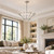THJS8 Modern Glass Chandelier 50cm, Silver Geometric Flower-Shaped Design